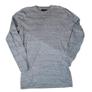 ASOS Shirt Gray Heather Long Sleeve Knit Medium Athleisure Women